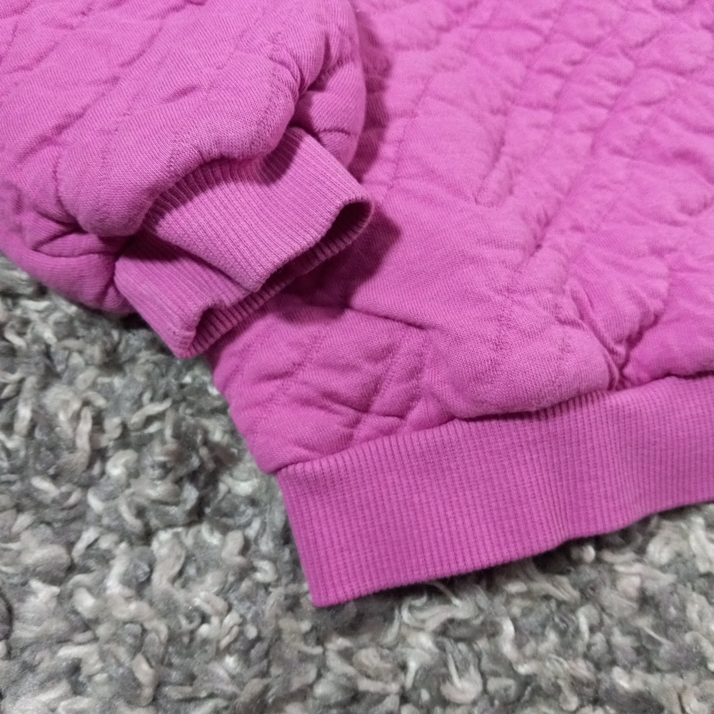 Kids Zara Pink Quilted Sweatshirt Size 4-5 Girl - Picture 6 of 8